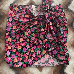 Victorias Secret Swim Floral Wrap Skirt